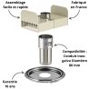 Kit adaptation sur conduit Inos Galva KST STP230 pour fumisterie émaillé Ø 80 Poujoulat