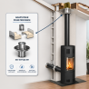Kit adaptation sur conduit Inos Galva KST STP230 pour fumisterie émaillé Ø 80 Poujoulat