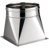 Raccord sur avaloir Carré 20 x 20 cm Poujoulat Kitinox