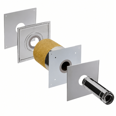 Kit de traversée de mur conduit extérieur 80 / 130 PGI Poujoulat 