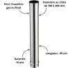 Tuyau inox 95 cm Soi Poujoulat