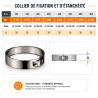 Collier de fixation et d'étanchéité Poujoulat Kitinox