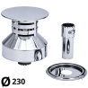 Kit d'adaptation pour conduit de fumée isolé Sortie de toit ronde D 230 Inox Galva