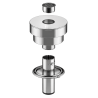Kit d'adaptation pour conduit de fumée isolé Sortie de toit tradinov D 230 Inox Galva