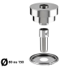 Kit d'adaptation pour conduit de fumée isolé Sortie de toit tradinov D 230 Inox Galva