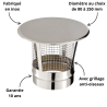 Anti-oiseaux simple finition Poujoulat Tubaginox