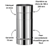 Élément réglable en inox de 25 à 39 cm Soi Poujoulat