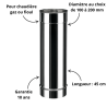 Tuyau inox 45 cm Soi Poujoulat