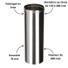 Adaptateur Poujoulat hauteur 600 mm Kitinox