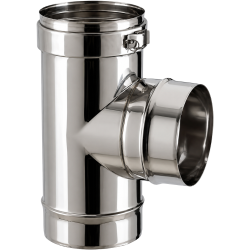 Té pour mise en place de modérateur de tirage Poujoulat Kitinox Té pour mise en place de modérateur de tirage Poujoulat Kitinox