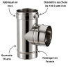 Té pour mise en place de modérateur de tirage Poujoulat Kitinox