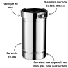 Élément droit 25 cm Poujoulat Tubaginox