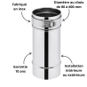 Élément droit réglable 25 à 40 cm Condensor Poujoulat