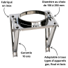 Support de conduit pour conduit cylindrique SMI TUBOVALE Poujoulat