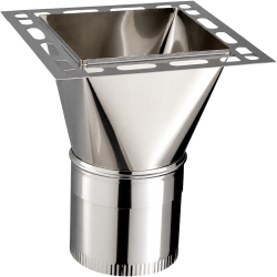 Raccord haut sur conduit carré 20x20 cm Poujoulat Kitinox Raccord haut sur conduit carré 20x20 cm Poujoulat Kitinox