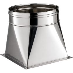 Raccord sur avaloir Carré 25x25 cm Poujoulat Kitinox