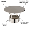 Chapeau pare-pluie simple Condensor Poujoulat