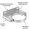 Collier mural inox (déport 5 cm) Poujoulat Condensor