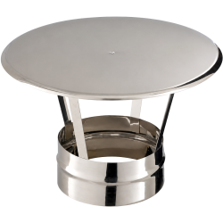 Chapeau pare-pluie simple finition Poujoulat Tubaginox