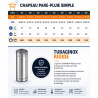 Chapeau pare-pluie simple finition Poujoulat Tubaginox