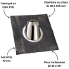 Solin Universel Multi-usage 30 à 45° avec collerette Poujoulat Condensor