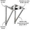 Support mural inox réglable de 5 à 15 cm Poujoulat Tubaginox