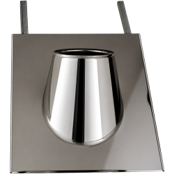 Solin inox 15 à 30° ardoise avec collerette Poujoulat Condensor Solin inox 15 à 30° ardoise avec collerette Poujoulat Condensor