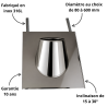 Solin inox 15 à 30° ardoise avec collerette Poujoulat Condensor