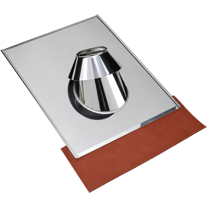 Solin inox 30 à 45° avec colerette Poujoulat Condensor