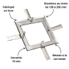 Cadre pour fixation de RH sur boisseau Poujoulat Kitinox