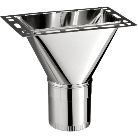 Raccord haut sur conduit rectangulaire 30x40 cm Poujoulat Kitinox
