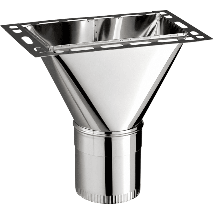 Raccord haut sur conduit rectangulaire 30x40 cm Poujoulat Kitinox