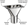 Raccord haut sur conduit rectangulaire 30x40 cm Poujoulat Kitinox