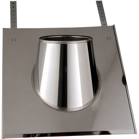 Solin inox 30 à 45° ardoise avec colerette Poujoulat Condensor