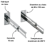 Rallonge pour collier mural réglable 27 à 40 cm Poujoulat Condensor