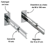 Rallonge pour collier mural réglable 15 à 27 cm Poujoulat Condensor
