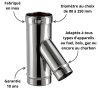 Té 135° Poujoulat Tubaginox Avec Piquage second diamètre différent