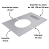 Plaque de ventilation tubage Poujoulat
