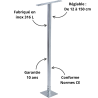 Pied support carneau réglable de 12 à 150cm Poujoulat Condensor