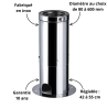 Support autoportant avec écoulement réglable de 42 à 55 cm Poujoulat Condensor