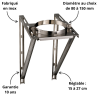Support mural Inox réglable 15 à 27 cm Poujoulat Condensor