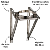 Support mural Inox réglable de 20 à 40 cm Poujoulat Condensor