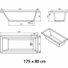 Baignoire VERTICE 160 x 70 Sanindusa