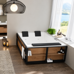 Baignoire DUO Divina Dual Whirlpool + Natural Air + Cascade Novellini
