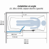 Baignoire à porte bain douche DUO pack Design 3 KINEDO