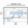 Baignoire à porte bain douche DUO pack Design 3 KINEDO