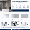 Pare baignoire 2 portes pivotantes repliables Aurora 2 Novellini