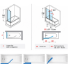 Pare baignoire 2 portes pivotantes repliables Aurora 2 Novellini