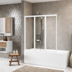 Pare baignoire 3 panneaux escamotables AURORA 9 Novellini
