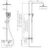Ensemble 2 Mitigeurs lavabo + Colonne de douche + Mitigeur Bain + Support douchette flexible Figaro